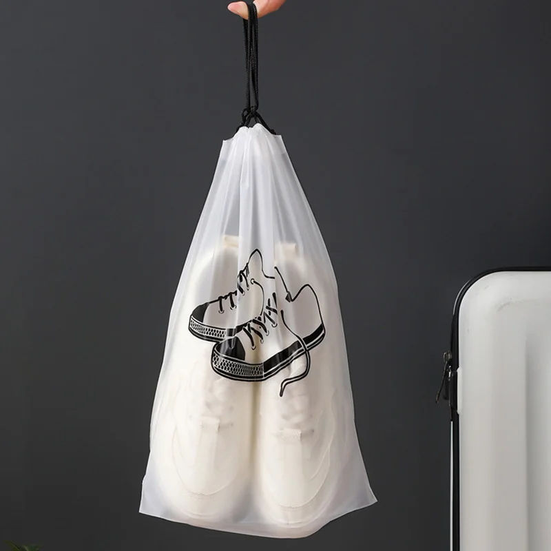 Description Picture 5 of itemWaterproof Shoes Bag for Travel Portable Shoe Suitcase Storage Bag Organize EVA Tote Transparent Drawstring Bag Dustproof Covers