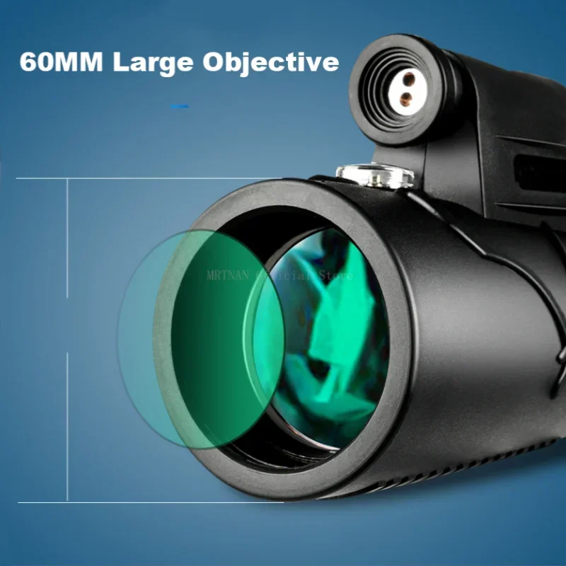 

Monocular Professional Powerful Range Zoom Hunting Binoculars HD 50x60 Bak4 Portable Telescope Long for