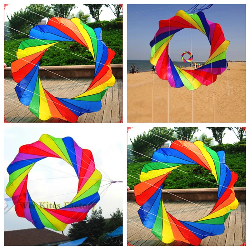 free-shipping-2m-kite-ring-flying-pendant-kite-windsocks-kite-factory-nylon-kite-steering-kite-rainbow-kite-toy-sport-wind-power