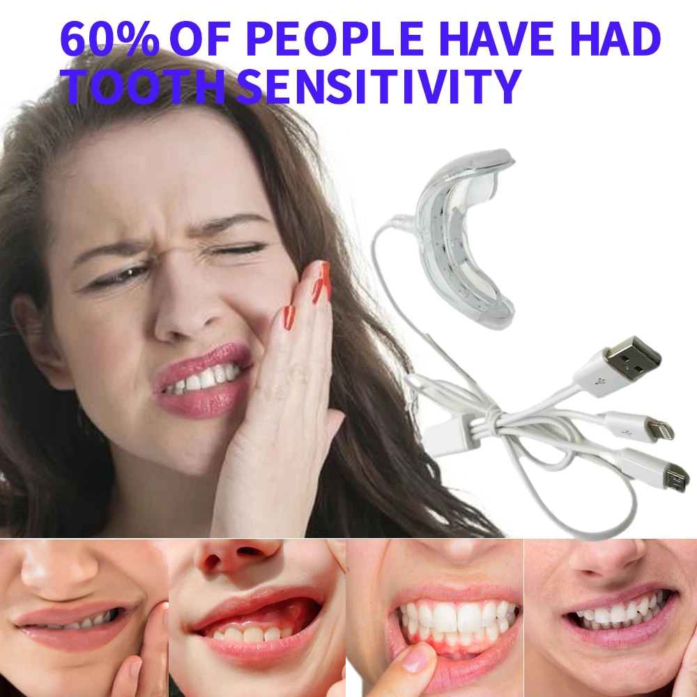 Personal health care red light therapy device 60% of people have had tooth sensitivity picture