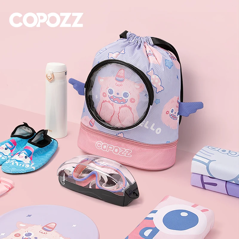 COPOZZ 32604 Child Kids Backpack Boys Girls Swimming Bag Adjustable Waterproof Cartoon Sports Large Capacity Dry Wet Bags Camping Pool Beach - Image 5