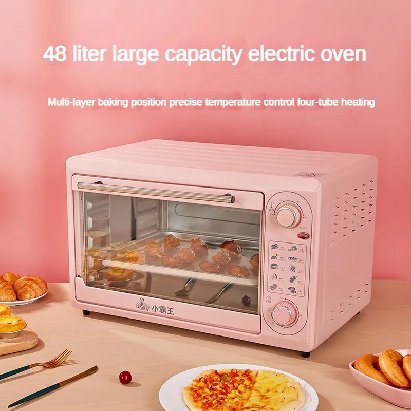 48 Liters Household Electric Oven Kitchen 60 Minutes Timer Large Capacity Pizza 100°~250°temperature Control Convection Macarons 2