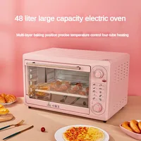 48 Liters Household Electric Oven Kitchen 60 Minutes Timer Large Capacity Pizza 100°~250°temperature Control Convection Macarons 2