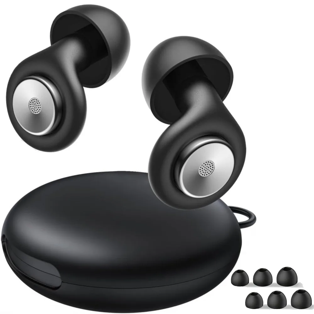 수면용 귀마개 45dB 소음 차단 귀마개 소음 감소 및 코골이 방지, 콘서트용, 수면용 귀마개 8개의 이어팁 포함