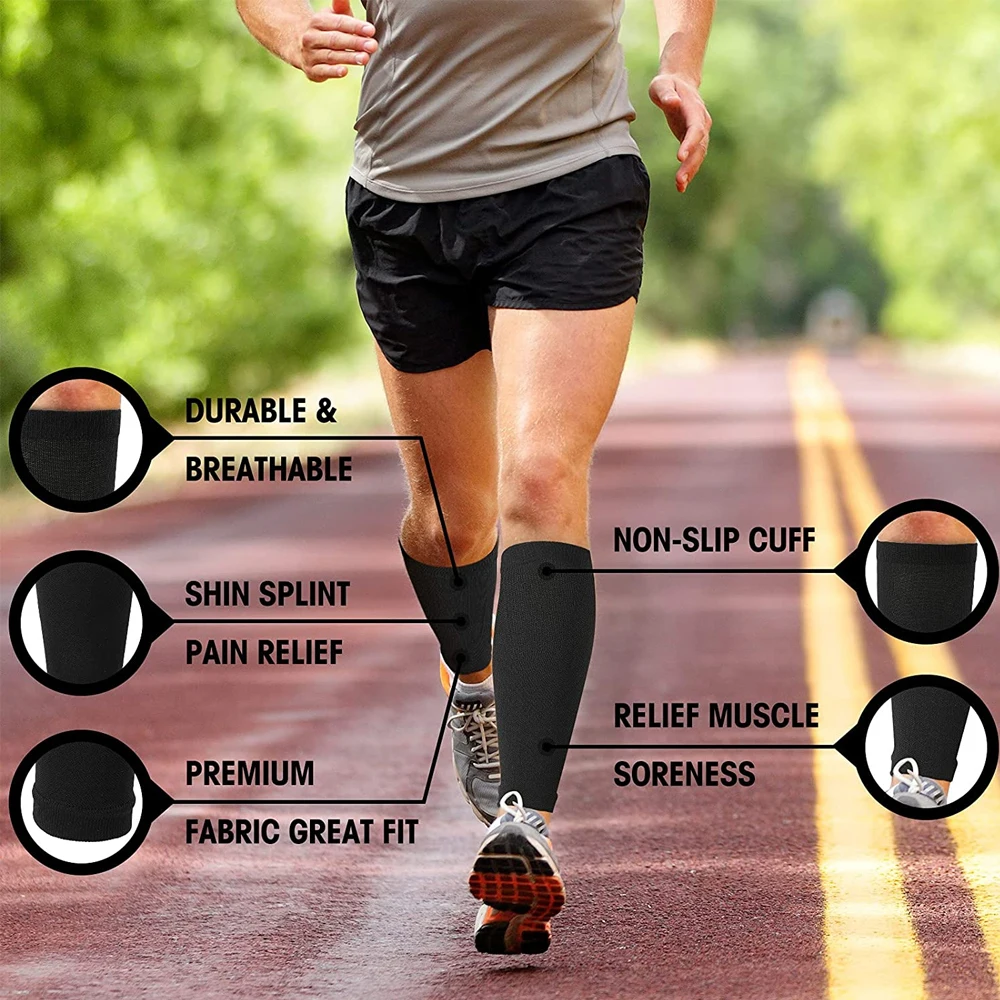 Varicose Vein Fatigue Relief Leg Warmers 1 Pair Compression Calf Sleeves Sock Long Stocking Elastic Leg Support Shin Socks