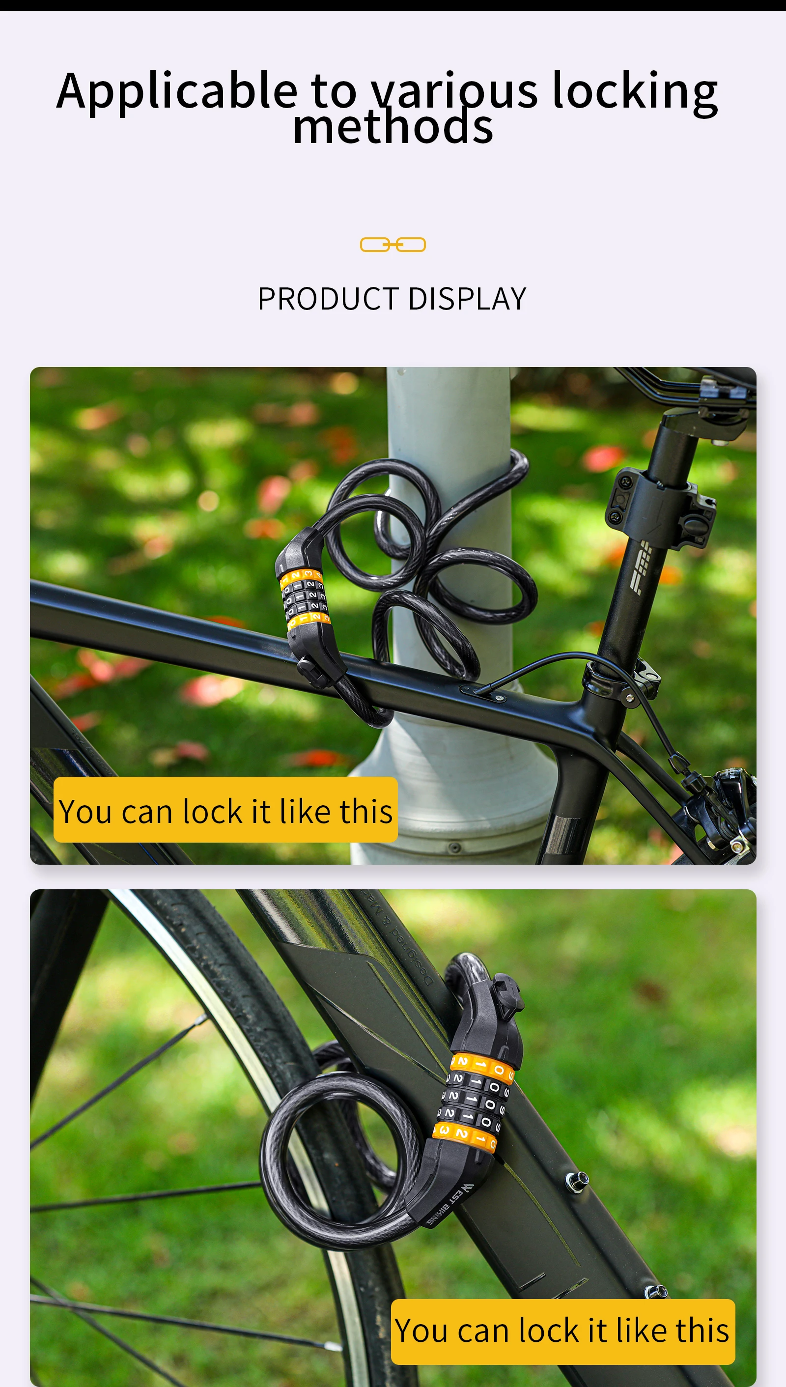 WEST RADFAHREN Fahrrad Kabel Schloss MTB Rennrad Sicherheit Stahl Kabel Anti-diebstahl Passwort Lock Roller Motorrad Fahrrad Zubehör – Detail 17