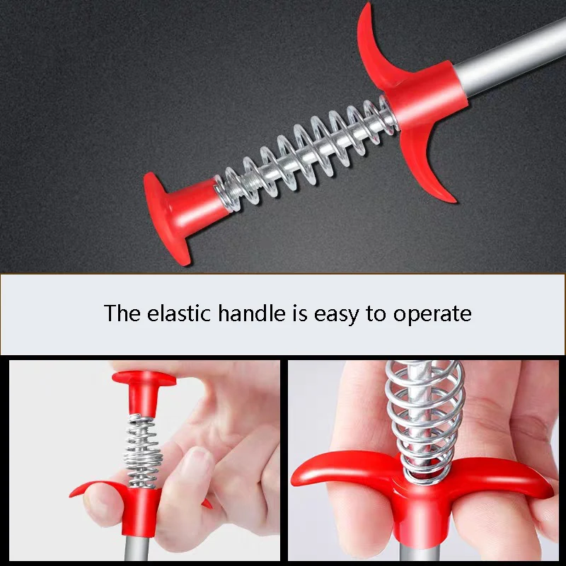 Outils d'égout de dragage de tuyau à ressort, dragage de cheveux, bâtons de  nettoyage de vidange, décapant Everg, livres, ménage pour évier de cuisine,  60cm - AliExpress