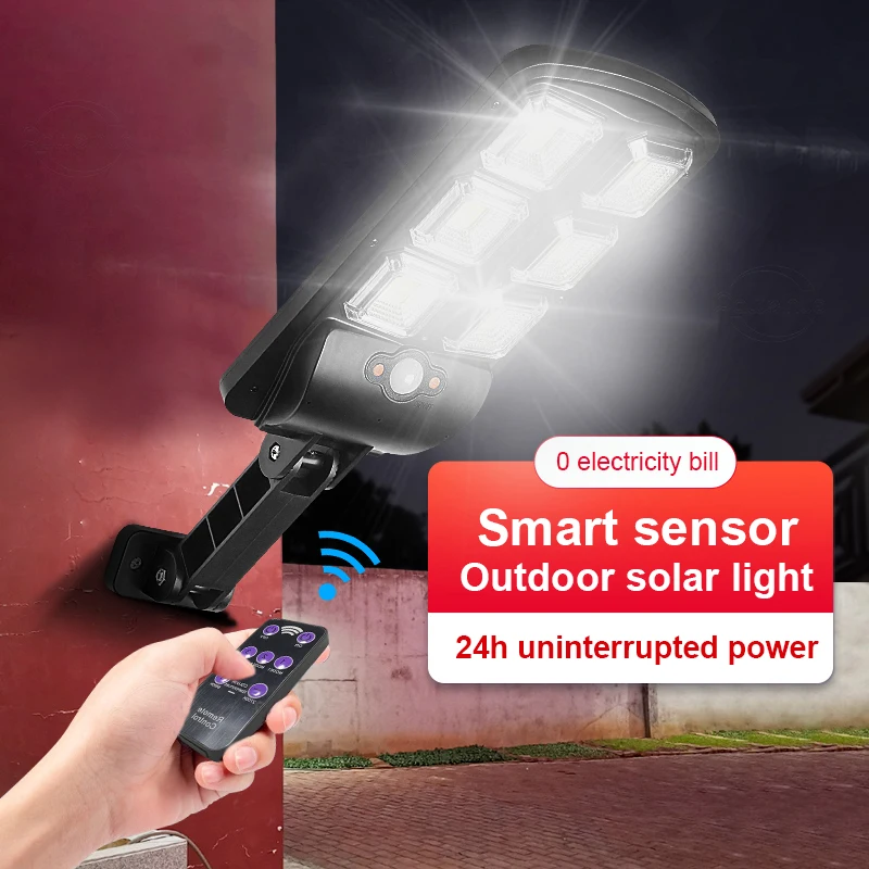 

Super Brightness Outdoor LED Solar Lamp Powerful Solar Light 3Modes Waterproof IPX65 Garden Light Street Lamp With Motion Sensor