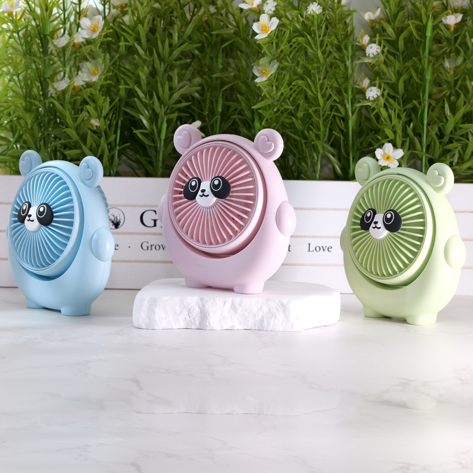 YS-2526-Portable Cute Bear Desktop Fan - Small & Handy, Adorable Design, Ideal for Summer Personal Cooling Anywhere
