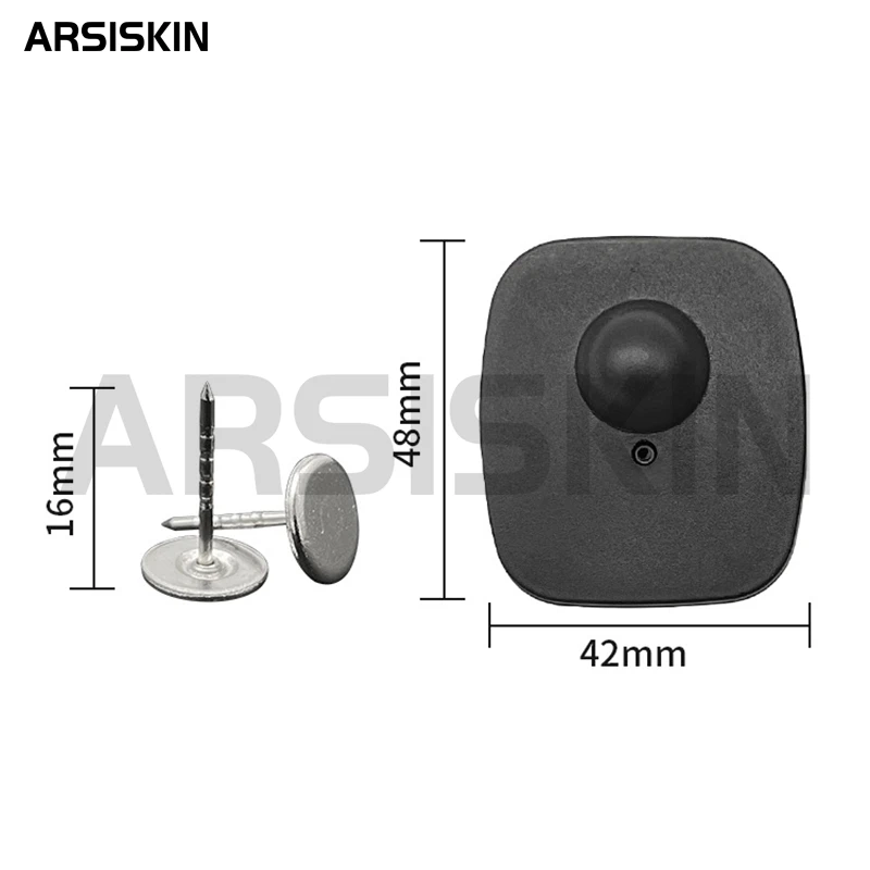 Anti Theft Tags 100pcs Rf 8.2Mhz Mini Square EAS Retail Security Clothes Hard Tags for Garment Shop Supermarket