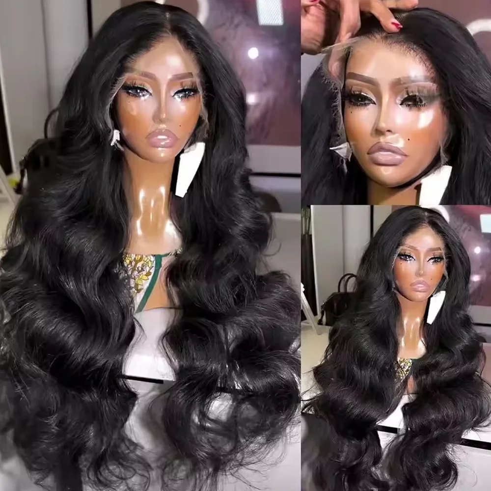 Raw Peruvian Body Wave 250% Density 40 42 inch 13x6 HD Lace Front Human Hair Wigs 13x4 Frontal Wigs Women Glueless Closure Wigs 2