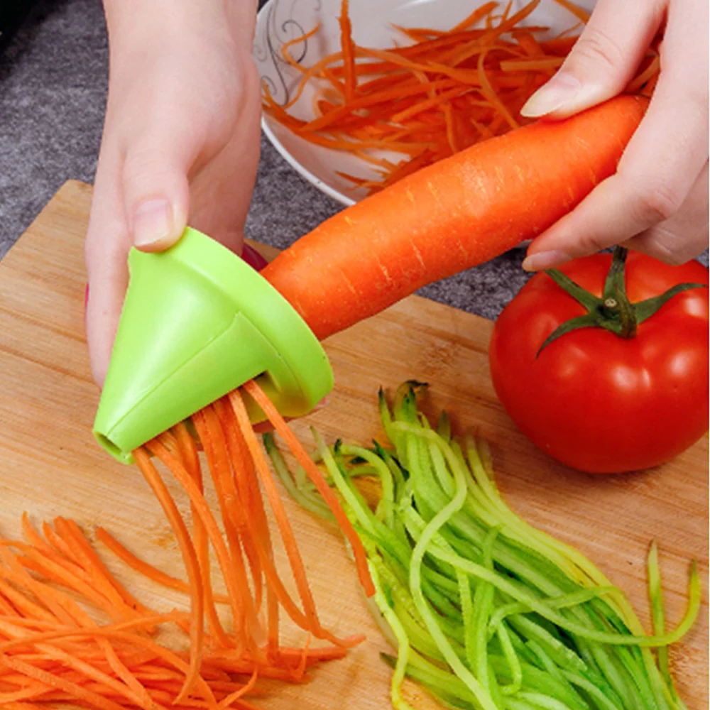 Multifunctional Spiral Chopper Kitchen Tool Vegetable Fruit Peeler Manual Potato Carrot Radish Rotary Grater Kitchen Accessories