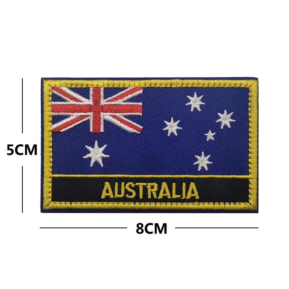 Oceania Australia New Zealand Samoa Guam Flag IR Reflective Rubber Embroidered Patches Military Patches Embroidery Badges Ribbons Fabric & Sewing Supplies