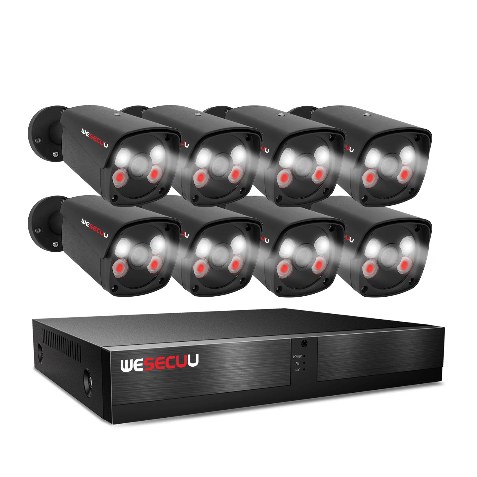 

WESECUU H.265 Outdoor 5MP Ultra HD 4K POE AI Camera Face Detect CCTV Security Camera 5MP 4K POE IP Camera