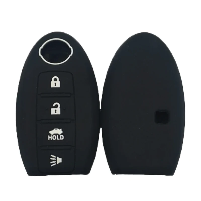 Premium 4-Button Silicone Car Keycase Accessory