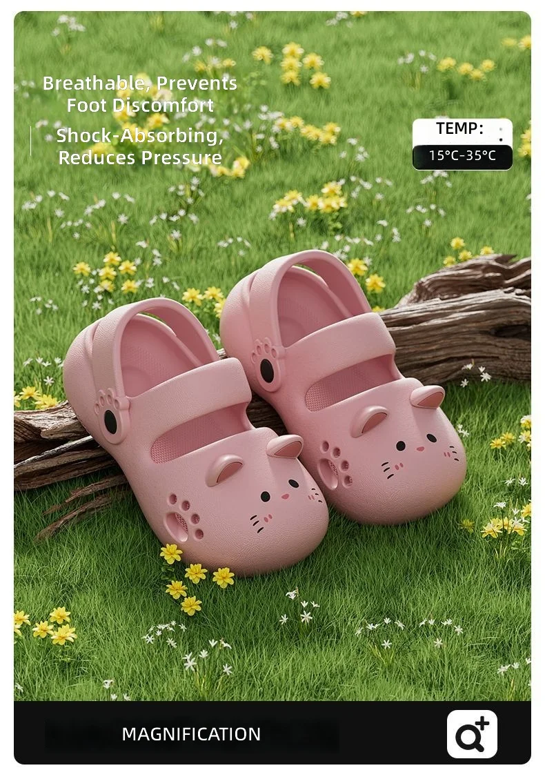 Süße Damen-Katzen-Clogs, leichte EVA-Slipper, atmungsaktiv, rutschfest, weiche Sohle, Garten- und Hausschuhe, sommerliche Freizeitschuhe für Damen, Alltagsschuhe – Detail 5