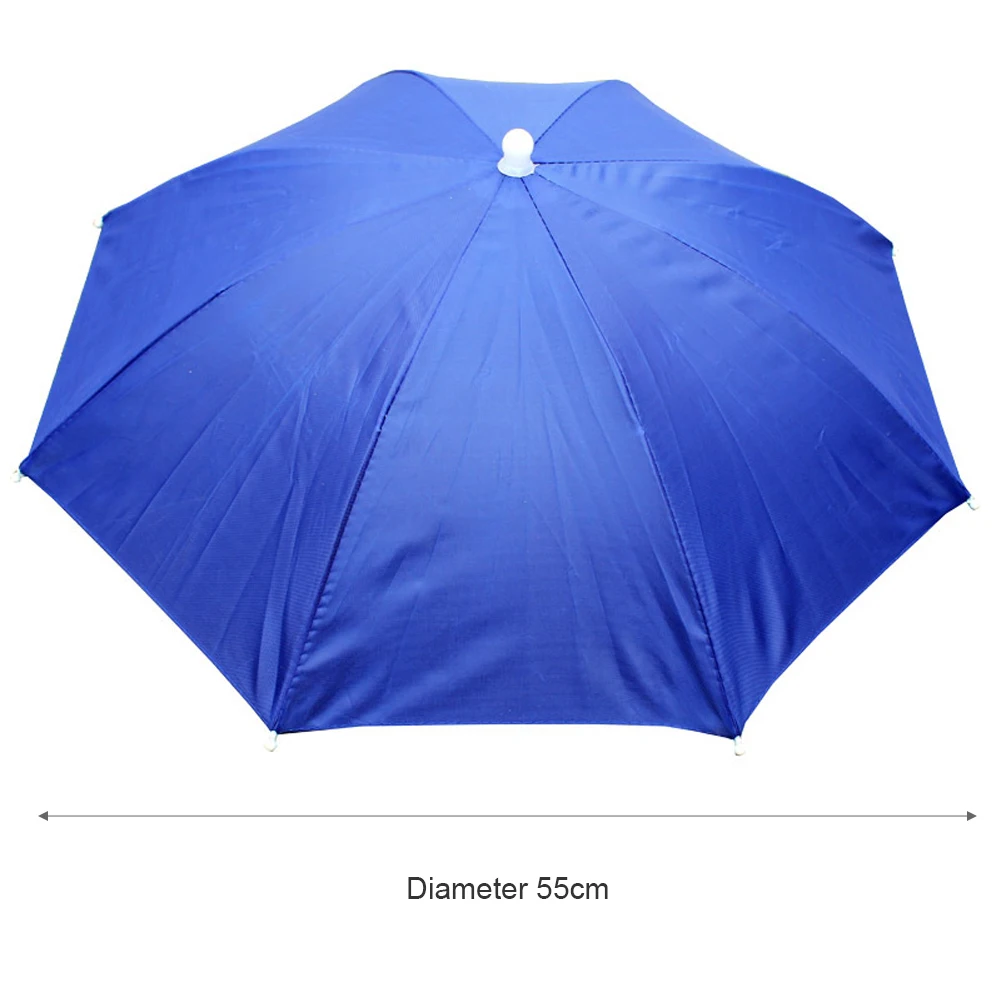 Foldable Rain Umbrella Hat Cap Headwear Umbrella For Fishing Hiking Beach Camping Head Hats Outdoor Sports
