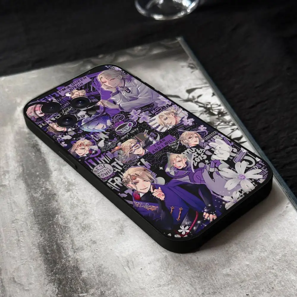 Twisted Wonderland Ace Anime Black Silicone Soft Phone Case