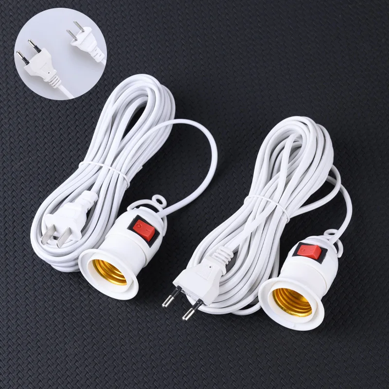 E27 Hanging Indoor Plants Light Holder Garden Lampholder With 2.3M Cable EU /US with On/Off Switch Lamp Holder for Desk Light