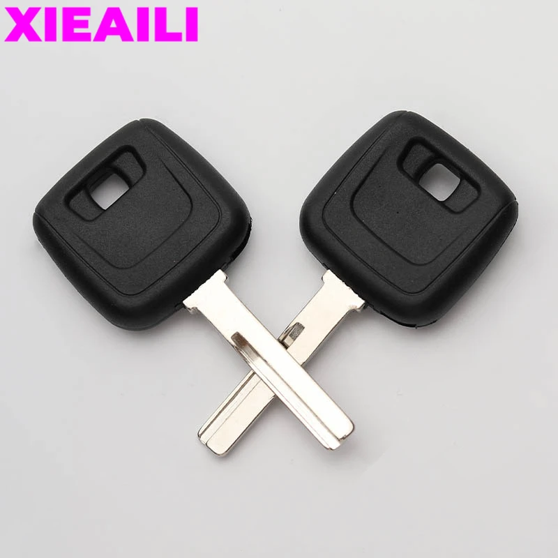 

XIEAILI 10Pcs Transponder Key Case Shell For Volvo V40/S60/S80/XC70 HU56R Blade Can Install Chip S5