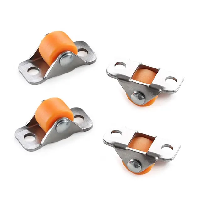 4Pcs 0.5inch Furniture Straight Wheel Directional Casters Drawer Tray Accessories Trash Can Storage Box Laundry Basket Caster