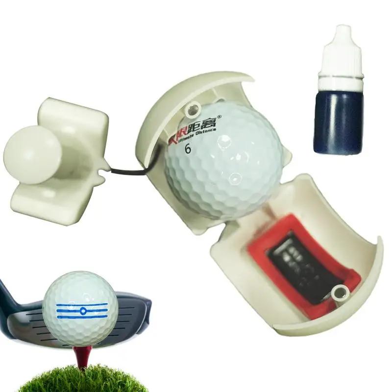 

Alignment Ball Marker Golf Ball Stencil Marker Stencil For Great Alignment Double Printing Function Long-lasting Ink Save Time