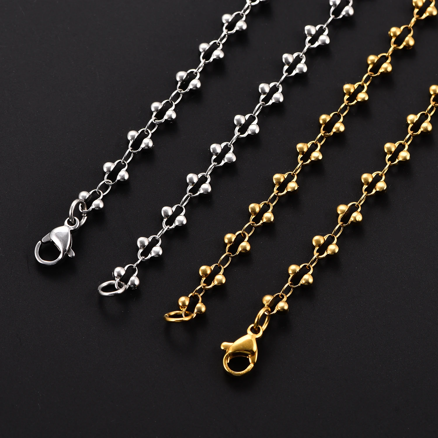 Elegant Stainless Steel Charm Bracelet/Necklace in Gold & Silver for Women - Fashion Jewelry Gift