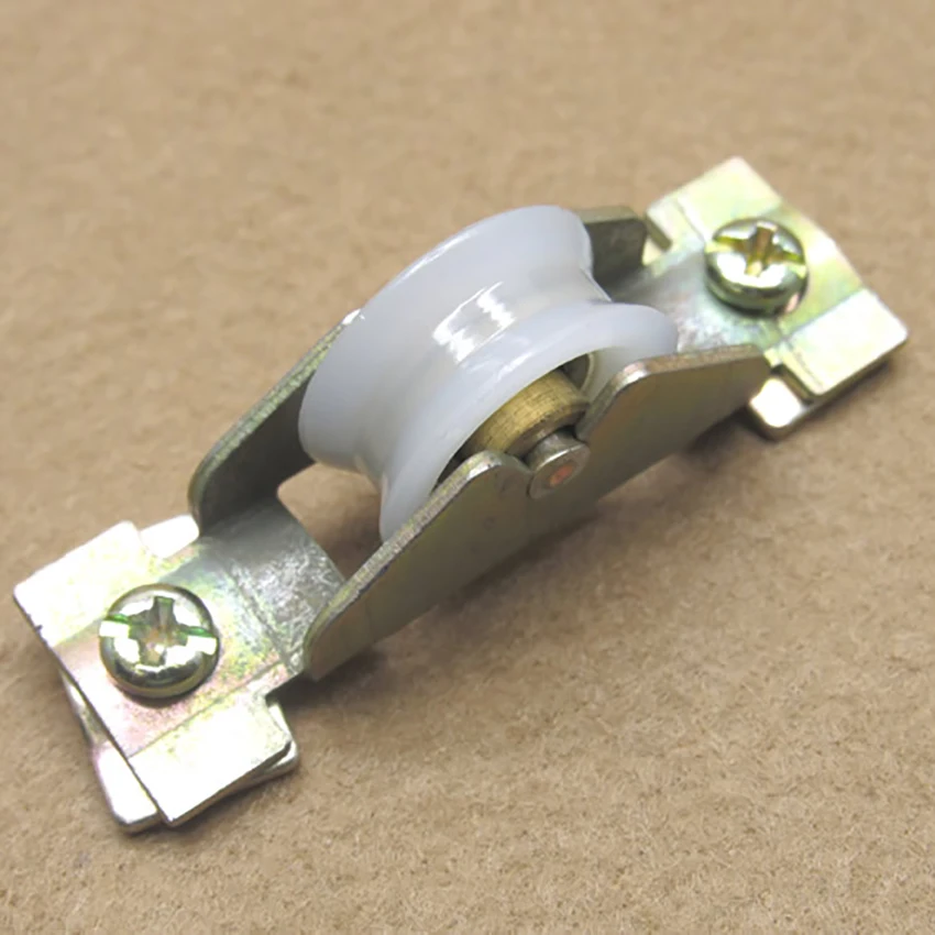 4PCS/Set 22mm Diameter Nylon / Copper Wheel Cabinet Sliding Door Window Roller Pulley Bearing Pulley for Sliding Door Window