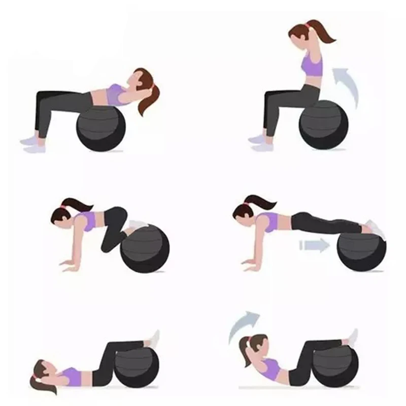 Description Picture 3 of item55/65/75cm Fitness Yoga Balance Ball Pregnant Women Rehabilitation Exercise Pilates Accessories Explosion-proof Yoga Core Ball