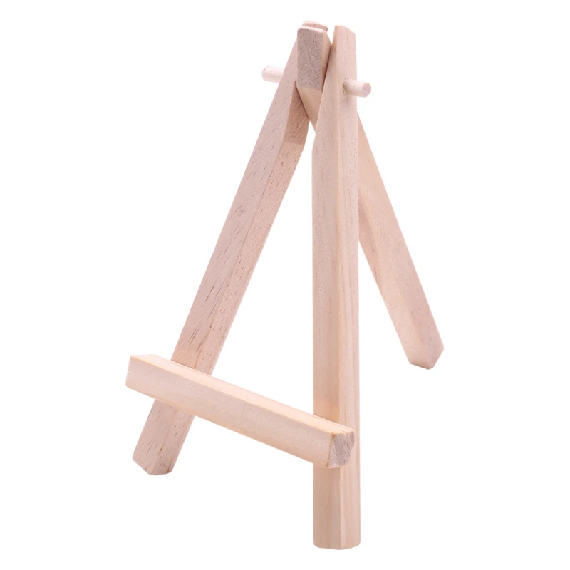 12 Pack 5 Inch Mini Wood Display Easel Natural Wooden Tripod