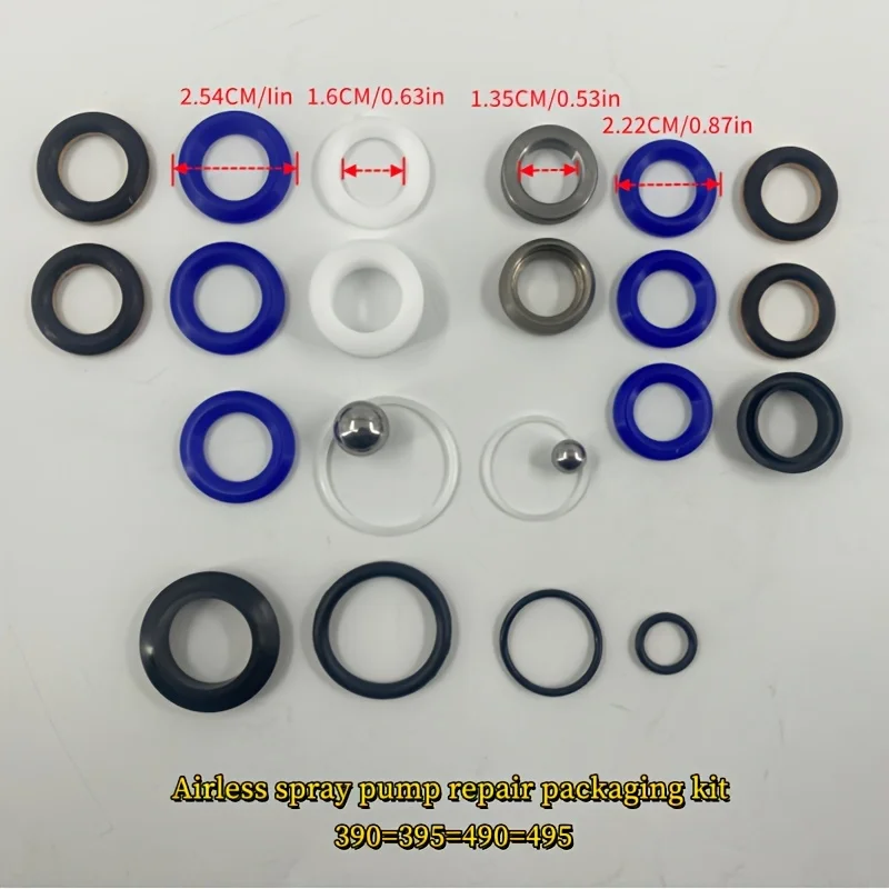 Airless-Sprühfarbe Maschinenpumpen-Reparatur-Dichtungs-Reparatur-Set 395 495（244194）595 695 700(248212)1095（248213）7900(249123) – Detail 2