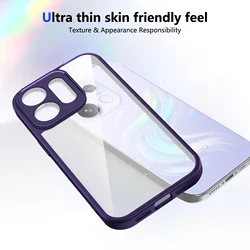 Luxury Transparent Shockproof Bumper Case Cover for OPPO Reno13 F 5G (PURPLE)