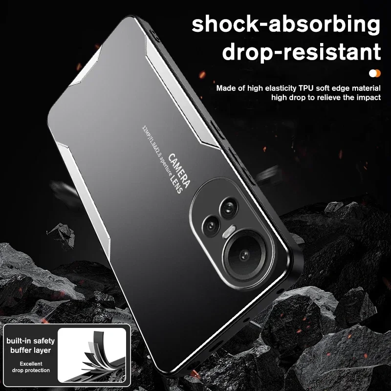 Luxury Aluminum Alloy Armor Cover with TPU Soft Edge Case