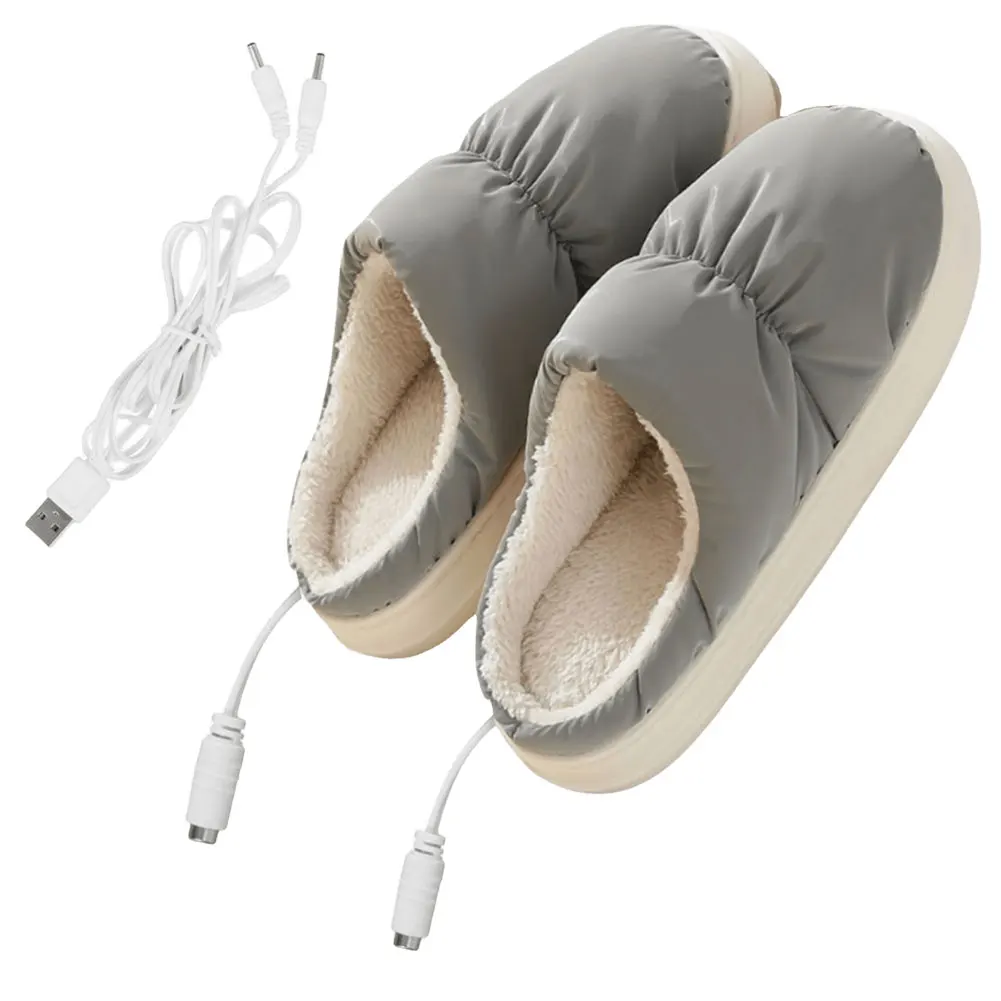 USB Heating Slippers Breathable Foot Warmer Boots Dry Feet Electric Foot Warmer Adjustable Temperature Winter Heated Boots
