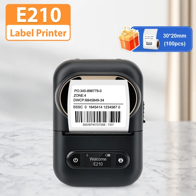 Mini imprimante d'étiquettes thermiques E210, étiqueteuse autocollante  portable, étiqueteuse Bluetooth sans fil, similaire à Niimbot B21 -  AliExpress