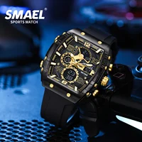 SMAEL 8109 nouvelle montre pour hommes sport multifonctionnel 50M étanche double affichage LED veilleuse loisirs étudiant montre électronique 2