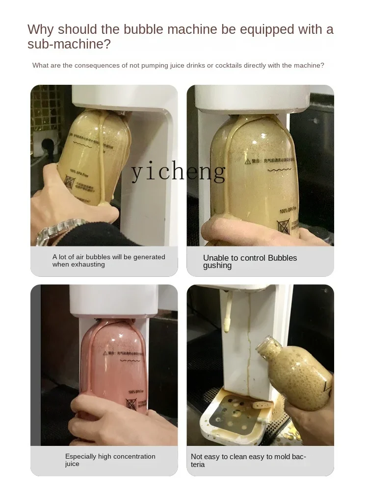 Tqh Sparkling Water Maker Domestic Soda Water Dispenser Bubble Machine Milk Tea Shop Air Pump Soda Machine