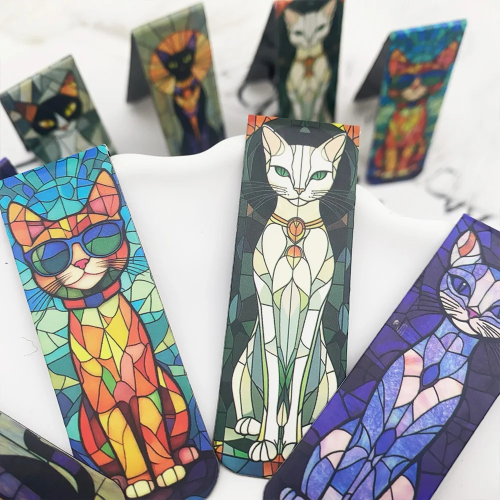Cat Magnetic Bookmarks 5pcs School Stationery Reading Pages Books Annotated DIY Aesthetic Creative