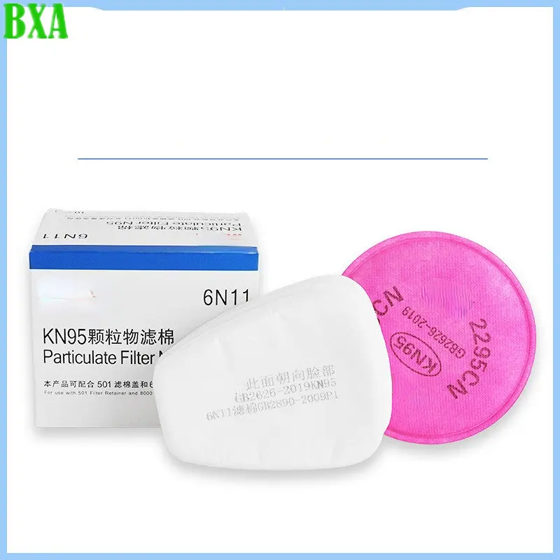 

10 pieces Match 620,8200,8300,8500 6n11 Dust Activated Carbon Gas Mask Anti-particulate Melt-blown Cloth Filter Cotton Optional