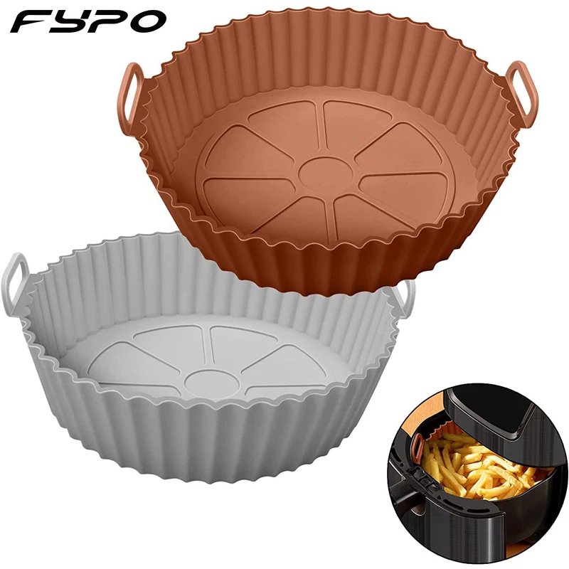 Air Fryer Silicone Liners Reusable Air Fryer Silicone Pot - Temu