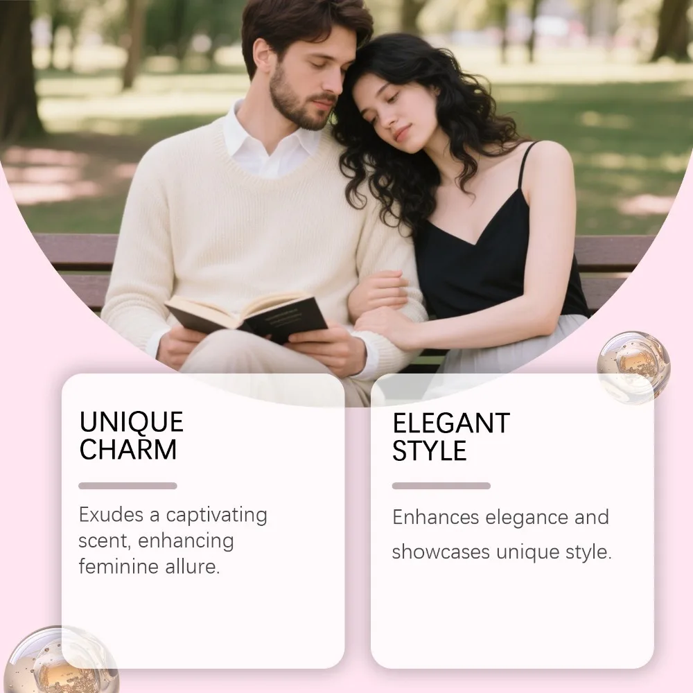 Feminine charm perfume, natural fragrance, multi-layered, sweet fragrance, portable, daily commuting, dating, Eau de Perfume