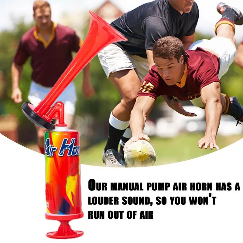 Plastic Horn Football Noise Makers Soccer Horn Vuvuzela Fans Cheer Air Horn Speaker Cheerleading Horns Push Pump Gas Air Horns