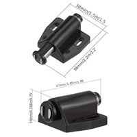 แม่เหล็กแรงดันสูงแบบกดเพื่อเปิด 5/10 ชิ้น ตัวล็อคแบบสัมผัสสำหรับตู้ ประตู แม่เหล็กแบบกดครั้งเดียว สำหรับอุปกรณ์ฮาร์ดแวร์ภายในบ้าน 4