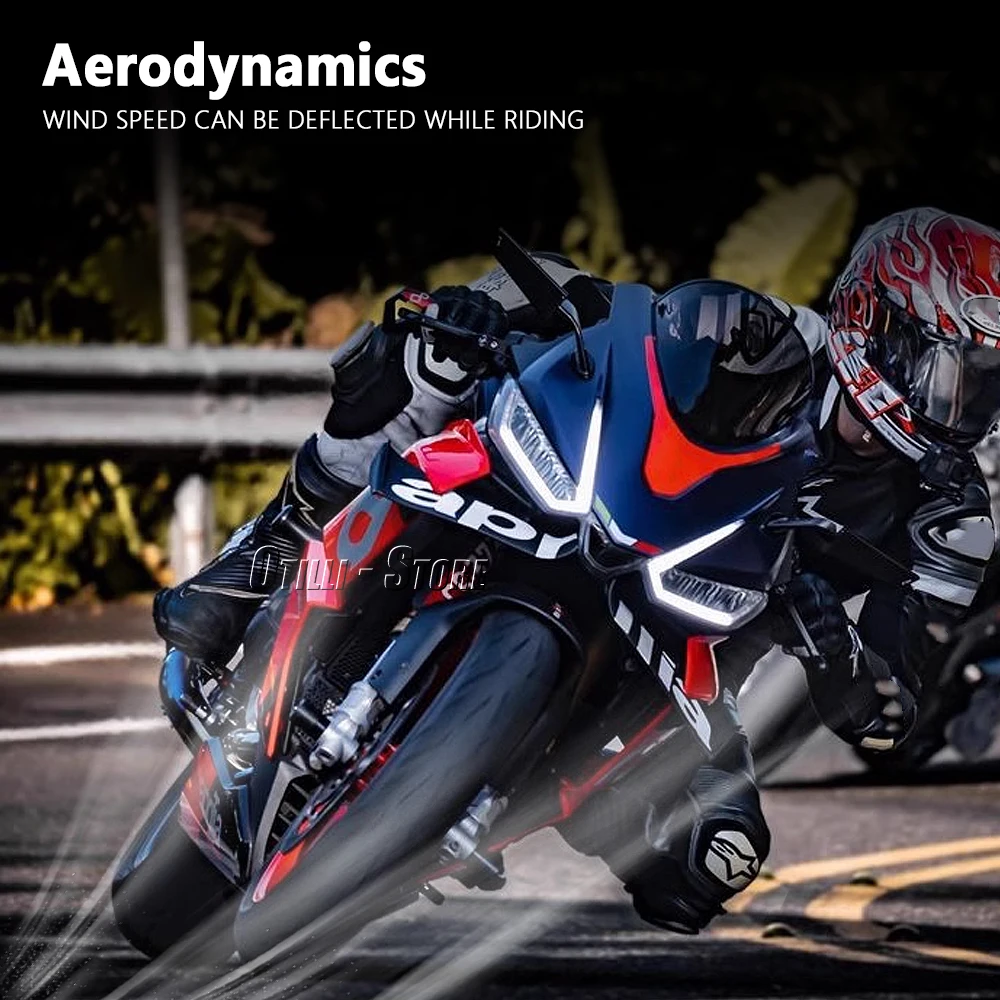 Neu für aprilia rs 660 rs660 rs 660 motorrad windschutz scheibe flügel  verkleidung vorne aero dynamisch rs660 spoiler winglet - AliExpress