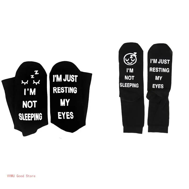 

Funny Sayings Cotton Socks I Not Sleeping Just Resting Eyes Hosiery Gifts