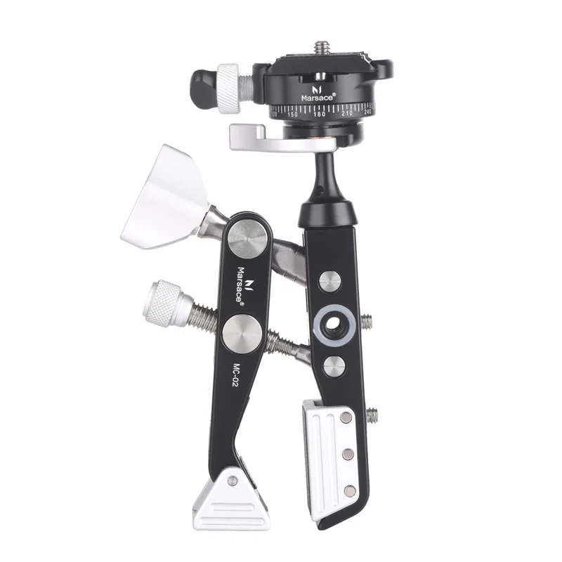 

Marsace MC-02 vigorously clip with 98K ball head Kit for Sony Nikon Canon Fuji SLR camera photography fixed support tripod