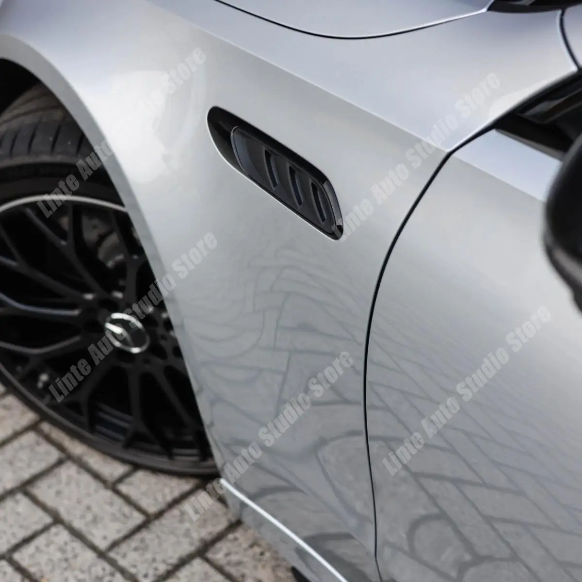 메르세데스-벤츠 C-클래스 W206 C200 C260 C43 AMG C63 2022-2025 바디 키트용 사이드 벤트 에어 플로우 인테이크 후드 펜더 보닛 커버 트림