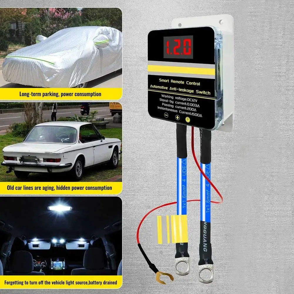 12V Car Battery Cutoff Switch with Wireless Remote Control