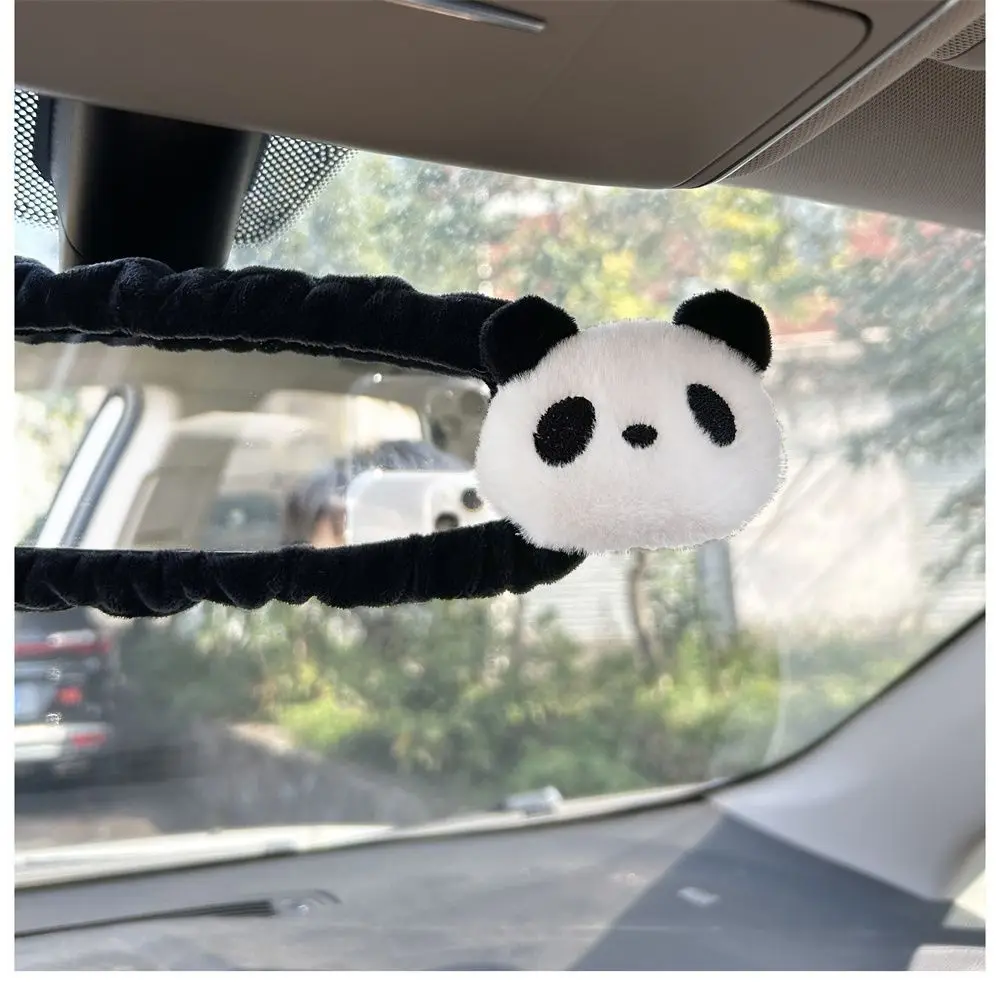 Creative Cartoon Panda Doll Rearview Mirror Cover Decoration Animal Decoration Car Rearview Mirrors Universal Car Accessories rearview mirror cover