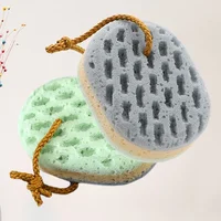 2 Pcs Bath Sponge Exfoliator Shower Sponges Scrubbers Bathing Tools Sponges For Bath Brushes Household Merchandises Bath 1